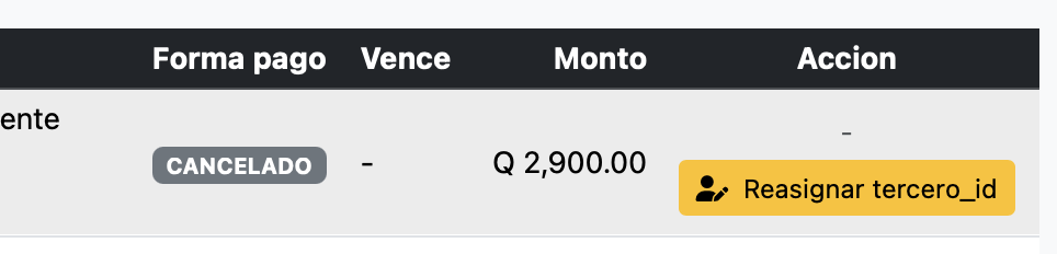 En caso de que una factura no corresponda a un cliente por un error en el ingreso, puede reasignarla sin modificar los datos de certificación de la factura, unicamente el ID del cliente