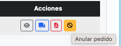 Puede anular un Pedido ya creado